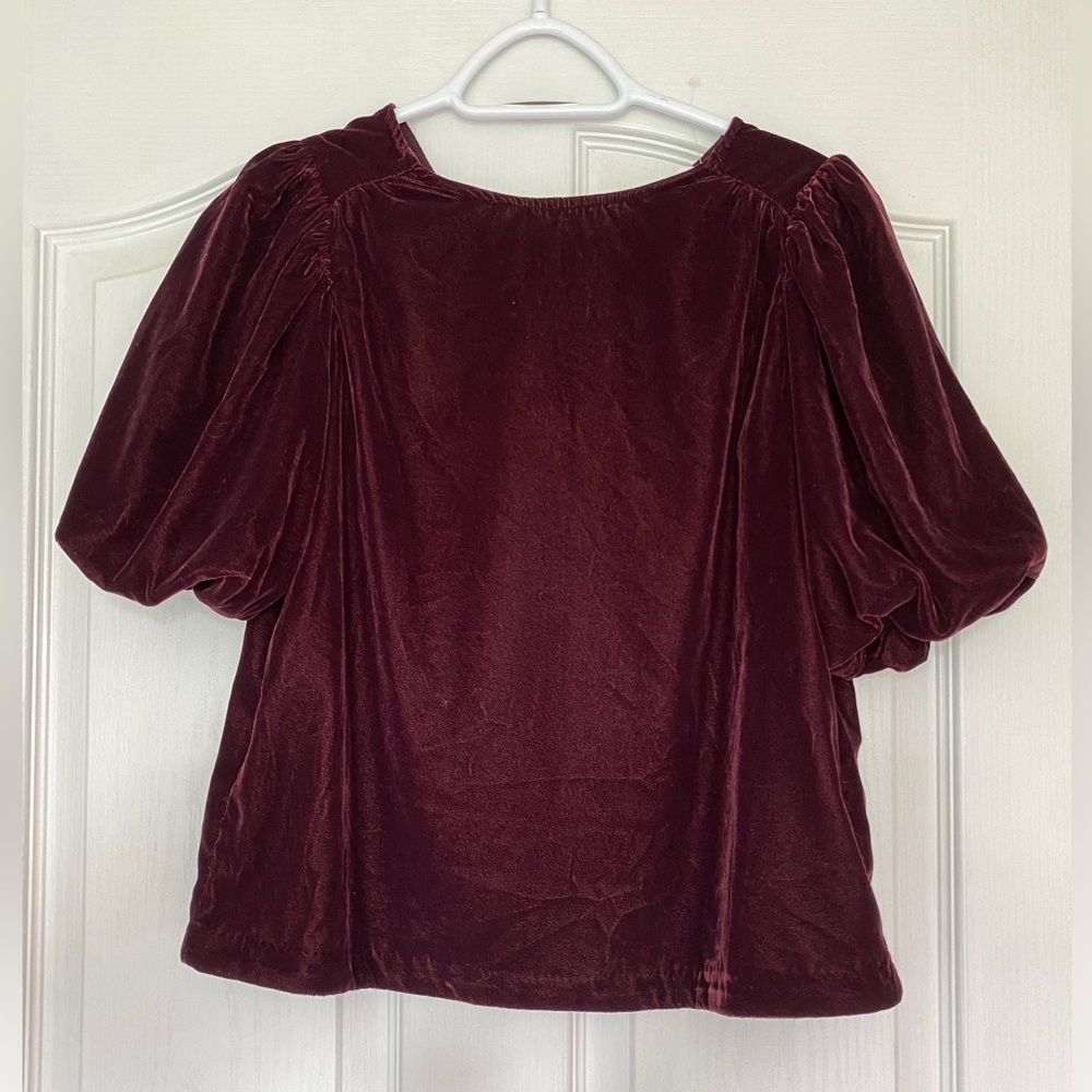 GAP velvet blouse